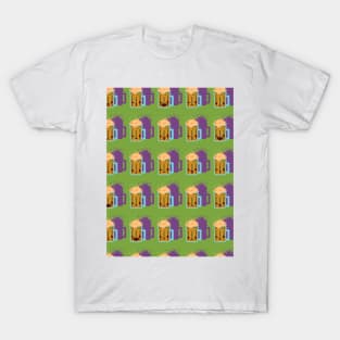 Cute Emoji Beer Pattern T-Shirt